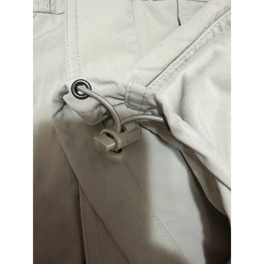 TRAVEL SMITH Utility Vest Men's XL Beige Full Zip Snap Travel Pockets Outdoors